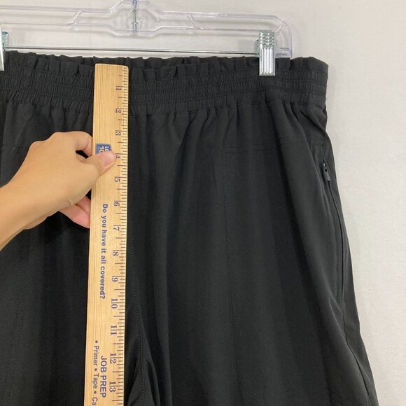 Athleta Savannah Joggers Pants in Black Size 16 Paperbag Waist Sleek Athleisure - Picture 6 of 9